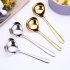 Stainless Steel Soup Spoon for Home Kitchen Cooking Sauce Spoon Large blue spoon