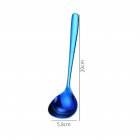 Stainless Steel Soup Spoon for Home Kitchen Cooking Sauce Spoon Large blue spoon