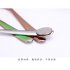 Stainless Steel Soup Spoon for Home Kitchen Cooking Sauce Spoon Trumpet blue soup spoon
