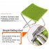 Stainless Steel Spring Folding Chair Outdoor Fishing Chair Camping Barbecue Folding Stool Orange