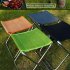 Stainless Steel Spring Folding Chair Outdoor Fishing Chair Camping Barbecue Folding Stool gray