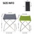 Stainless Steel Spring Folding Chair Outdoor Fishing Chair Camping Barbecue Folding Stool Orange