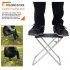 Stainless Steel Spring Folding Chair Outdoor Fishing Chair Camping Barbecue Folding Stool black
