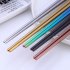Stainless Steel Square Shape Chopstick Body Perfect Kitchen Tool Natural color