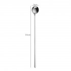 Stainless Steel Stirring Spoon Dig Spoon with Long Handle for Bar <span style='color:#F7840C'>Mug</span> Coffee Cup Stainless steel color (24cm)