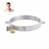 Stainless Steel Traction Neck Collar Dog Slave Torture Neck Lock Four Adhesive Collar for SM Couples Silver