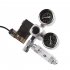 Stainless Steel Water Outlet Water Plants CO2 Pressure Regulator for Aquarium System black