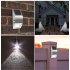 Stainless Steel Waterproof Motion Sensor Solar Wall Light for Garden Yard White light   blue light