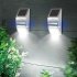 Stainless Steel Waterproof Motion Sensor Solar Wall Light for Garden Yard White light   blue light