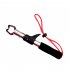 Stainless Steel fish Gripper Fish Lip Control with Weight Scale Ruler Fishing Tool Carp Fishing Clamp Clip Tackles Red rope straight handle fish control