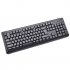Standard Keyboard 106 key Text and USB Universal Korean Keyboard Black