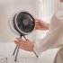 Standing Fan  Rechargeable Battery Powered Tripod Camping Fan With Timing Function  3 Speeds And 3 Brightness  For Outdoor Or Indoor Activities White