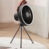 Standing Fan  Rechargeable Battery Powered Tripod Camping Fan With Timing Function  3 Speeds And 3 Brightness  For Outdoor Or Indoor Activities White