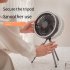Standing Fan  Rechargeable Battery Powered Tripod Camping Fan With Timing Function  3 Speeds And 3 Brightness  For Outdoor Or Indoor Activities White