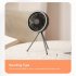Standing Fan  Rechargeable Battery Powered Tripod Camping Fan With Timing Function  3 Speeds And 3 Brightness  For Outdoor Or Indoor Activities White