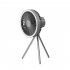 Standing Fan  Rechargeable Battery Powered Tripod Camping Fan With Timing Function  3 Speeds And 3 Brightness  For Outdoor Or Indoor Activities black gray