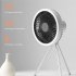 Standing Fan  Rechargeable Battery Powered Tripod Camping Fan With Timing Function  3 Speeds And 3 Brightness  For Outdoor Or Indoor Activities White