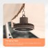 Standing Fan  Rechargeable Battery Powered Tripod Camping Fan With Timing Function  3 Speeds And 3 Brightness  For Outdoor Or Indoor Activities black gray