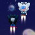 Star Projector Night Light Intelligent Voice Control Astronaut Space Projector LED Desk Lamp Ornaments Gifts For Christmas Birthdays X 2 white charge voice cont