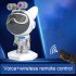 Star Projector Night Light Intelligent Voice Control Astronaut Space Projector LED Desk Lamp Ornaments Gifts For Christmas Birthdays X 2 white charge voice cont