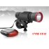 Stay safe on the road with this LED Bicycle Light set  Includes a super bright front light and solar powered rear light 