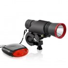 Stay safe on the road with this LED Bicycle Light set  Includes a super bright front light and solar powered rear light 