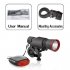 Stay safe on the road with this LED Bicycle Light set  Includes a super bright front light and solar powered rear light 