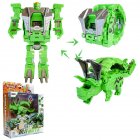 Steel Dragon Robot Electronic Watch Toys For Children Horned dragon (green)