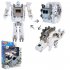 Steel Dragon Robot Electronic Watch Toys For Children Stegosaurus  silver white 