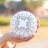 Steel Tongue Drum 8 Notes 5 Inches Handpan Drums Percussion Instrument With Gig Bag Music Book Mallets Rabbit White