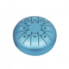 Steel Tongue Drum 8 Notes 5 Inches Handpan Drums Percussion Instrument With Gig Bag Music Book Mallets Cow-cyan