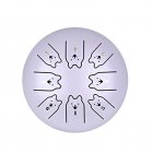 Steel Tongue Drum 8 Notes 5 Inches Handpan Drums Percussion Instrument With Gig Bag Music Book Mallets Dog-Light Purple