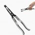 Steel Valve Pliers Oil Valve Spring Clamp Durable High strength Metal Handle Valve Seal Pliers Hand Tools For Repairing Vehicles Dismantling Of Springs silver b