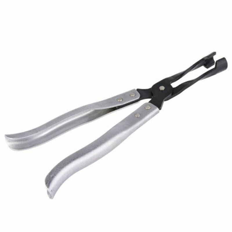 Steel Valve Pliers Oil Valve Spring Clamp Durable High-strength Metal Handle Valve Seal Pliers Hand Tools For Repairing Vehicles Dismantling Of Springs silver black
