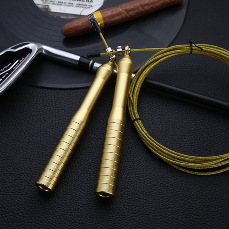 Steel Wire Skipping Rope Adjustable Jumping Rope Aluminum Speed Crossfit Training Workout Exercise Fitness Equipment Gold