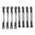 Steering Pull Rods Remote Control Toys Alloy Steering Linkages Pull Rods Connector for 1 16 RC Car WPL B14 C14 black