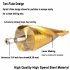 Step Drill Bit  3Pcs Impact Drill Bits With 1 4 Inch Hexagonal Handle  Double Edged Design  135   X shaped Segmentation Point  Heat resistant Metal Step Drill Bi