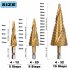 Step Drill Bit  3Pcs Impact Drill Bits With 1 4 Inch Hexagonal Handle  Double Edged Design  135   X shaped Segmentation Point  Heat resistant Metal Step Drill Bi