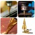 Step Drill Bit  3Pcs Impact Drill Bits With 1 4 Inch Hexagonal Handle  Double Edged Design  135   X shaped Segmentation Point  Heat resistant Metal Step Drill Bi