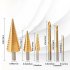 Step Drill Bit 6Pcs Impact Drill Bits With Triangle Handle 35    Blade Design 2 Spiral Flutes High Hardness Wear Resistance 2 in 1 Metal Step Drill Bit 3 step dr