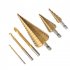 Step Drill Bit 6Pcs Impact Drill Bits With Triangle Handle 35    Blade Design 2 Spiral Flutes High Hardness Wear Resistance 2 in 1 Metal Step Drill Bit 3 step dr