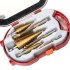 Step Drill Bit 6Pcs Impact Drill Bits With Triangle Handle 35    Blade Design 2 Spiral Flutes High Hardness Wear Resistance 2 in 1 Metal Step Drill Bit 3 step dr