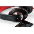 Stereo headphones with microphone for the road or the office featuring adjustable head band and stylish design