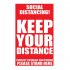 Stickers Social Distancing Keep Your Distance Stand Here Line Crowd Control Floor Sticker Decals