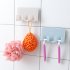 Sticky Phone Support Phone Charger Holder Wall Mounted 4 Hooks Storage Hanger Storage Rack for Home Kitchen Bathroom white