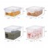 Storage Case Square Plastic Kitchen Cereals Fresh keeping Dried Fruit Milk Powder Sealed Tank Blue 850ml