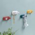 Storage Hooks Punch free Bathroom Wall Hook Door Coat Rack Hanger Multi functional Row Hook Dark red