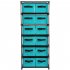 Storage Rack 12 Drawers Style Storage Shelf for Home Toy Sundries Organize Lake Blue