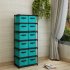 Storage Rack 12 Drawers Style Storage Shelf for Home Toy Sundries Organize Lake Blue