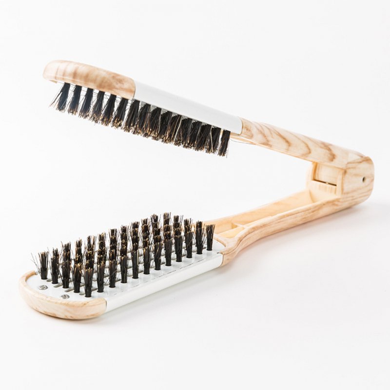 Straight Hair Clip Hair Straightener V-shaped Bristle Comb Styling Tools Suitable For Home Use Hair Stylists Salons white